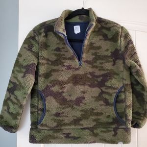 GAP Boys Camo Fleece Half Zip Pullover